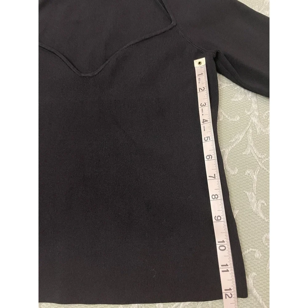ASTR The Label Sweater Womens Medium Black Cutout Turtleneck Long Sleeve AT17392 - Picture 10 of 16
